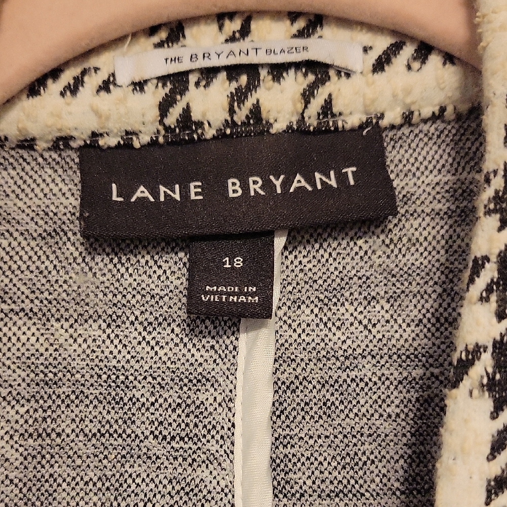 Lane Bryant Black and White Checkered Blazer - Picture 2 of 5